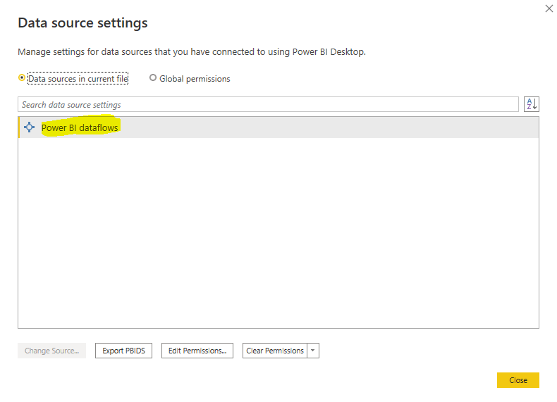 Data Source Settings